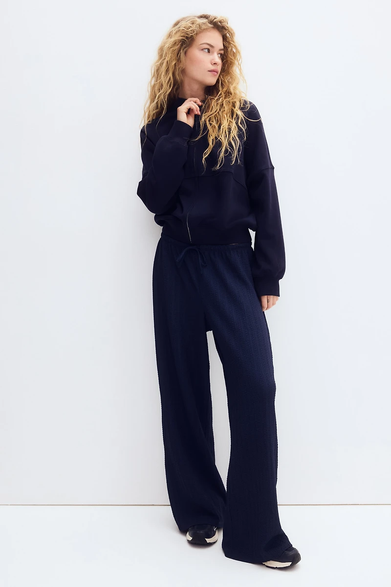 Textured Jersey Drawstring Pants