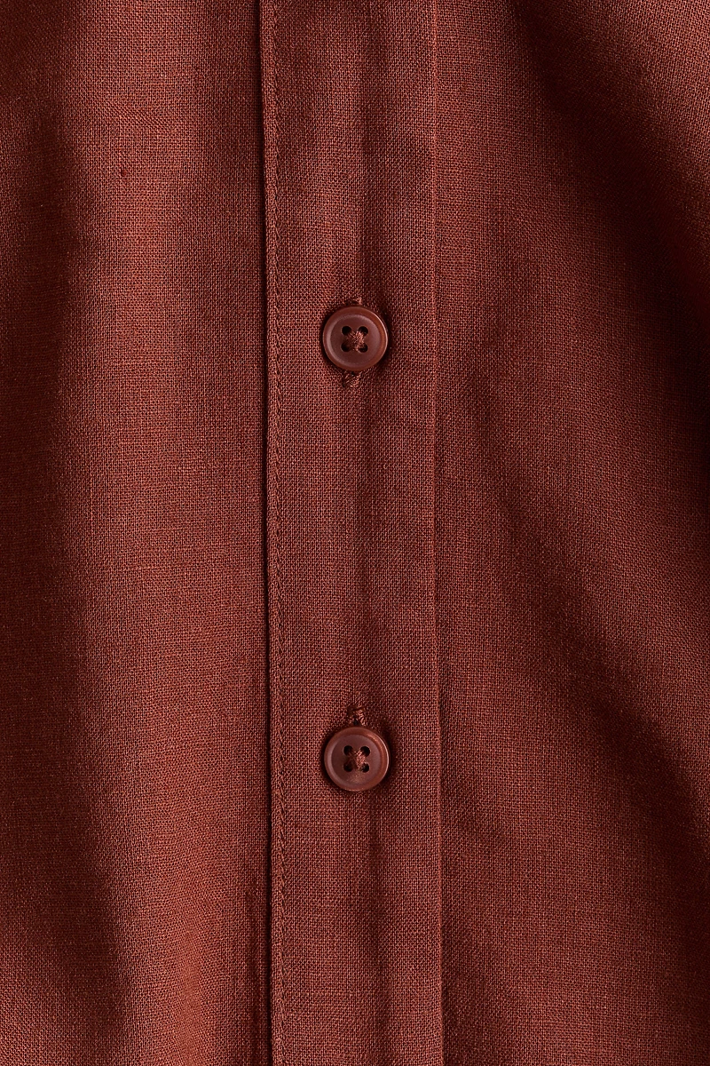 Linen-Blend Shirt