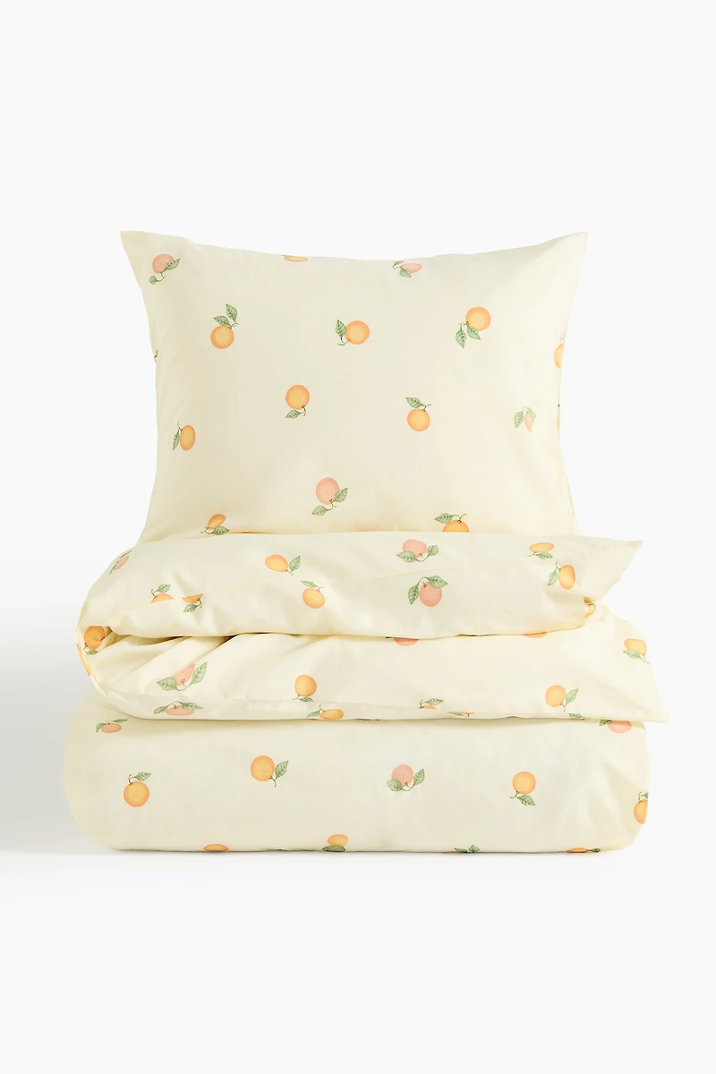 Printed Cotton Duvet Cover Set
