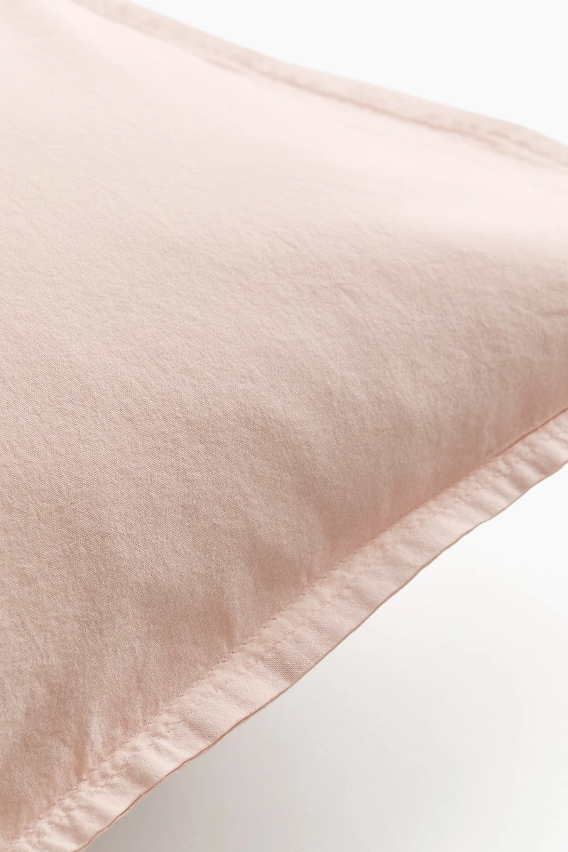 Taie d'oreiller en coton lavé