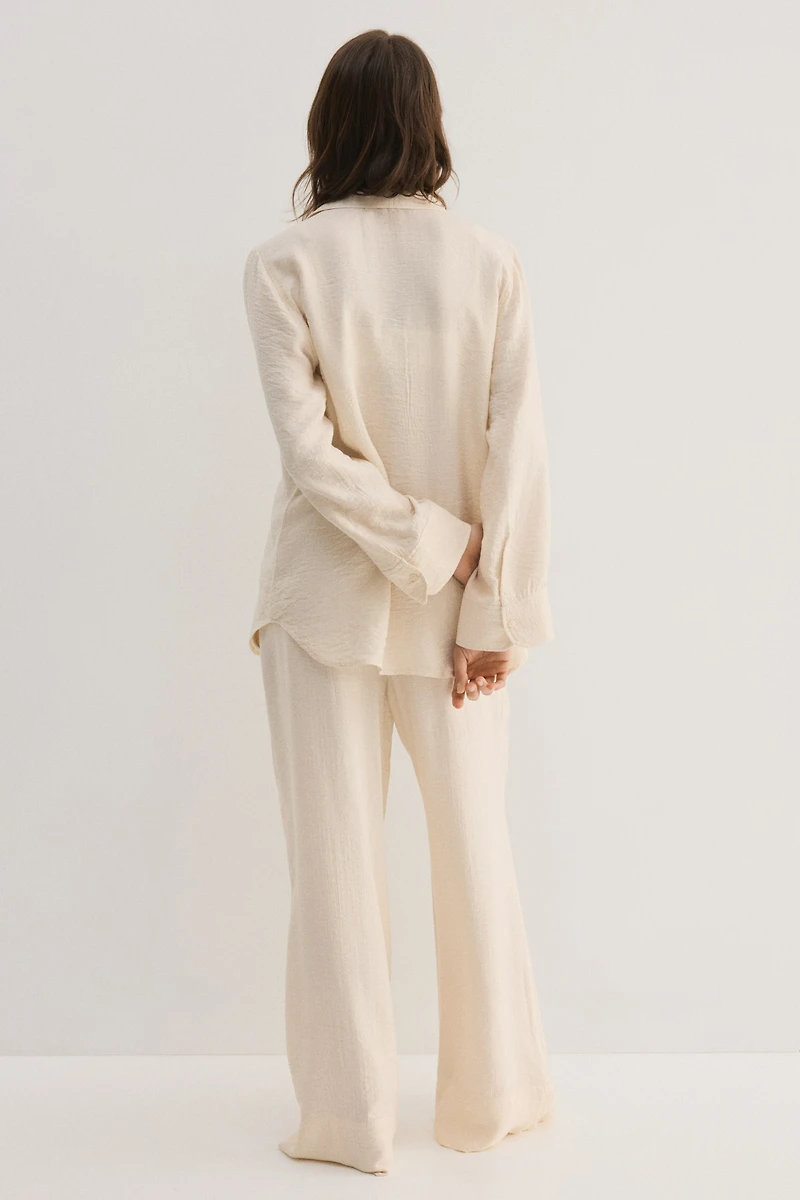 Crinkled Viscose-Blend Shirt