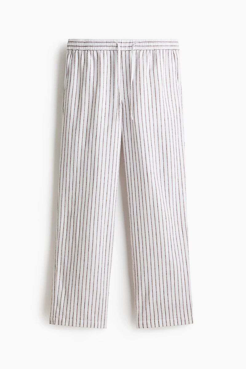 Relaxed-Fit Linen-Blend Pants