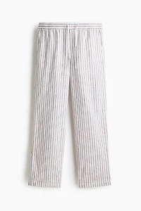 Relaxed-Fit Linen-Blend Pants