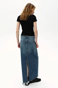 Ribbed Top with Overlocked Trim