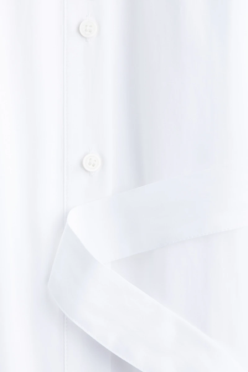 Tie-Belt Shirt Dress