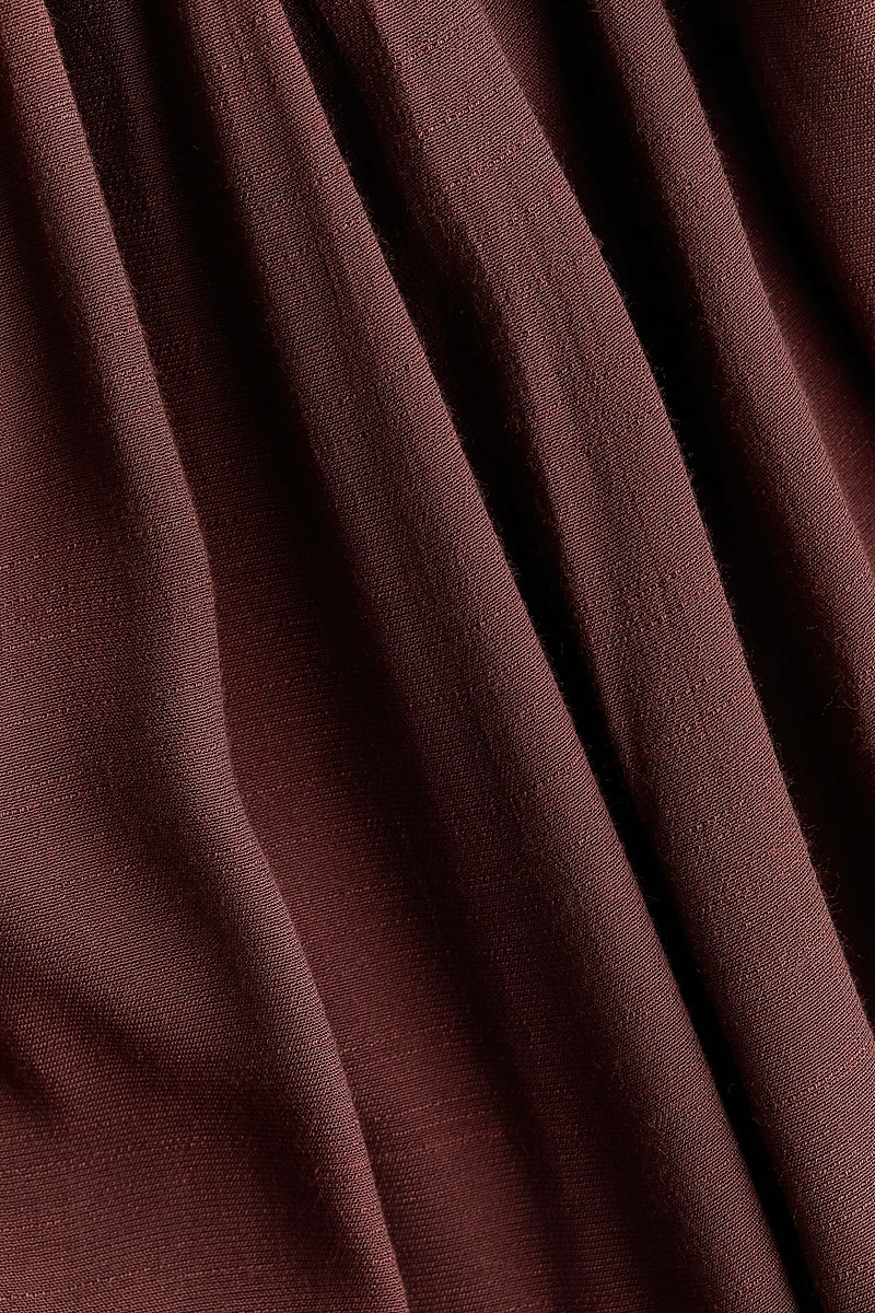 Scarf-Detail Balloon-Sleeved Dress