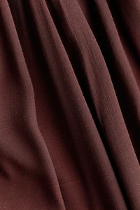 Scarf-Detail Balloon-Sleeved Dress