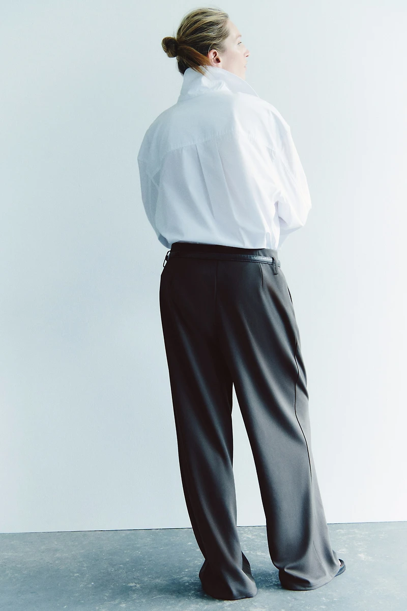 Pantalon large avec ceinture