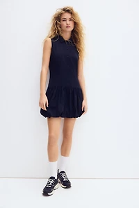 Bubble-Hem Shirt Dress