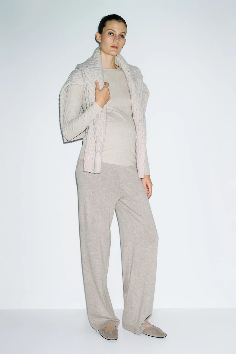 MAMA Ribbed Jersey Top