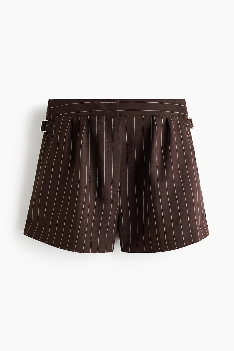 Dressy Linen-Blend Shorts
