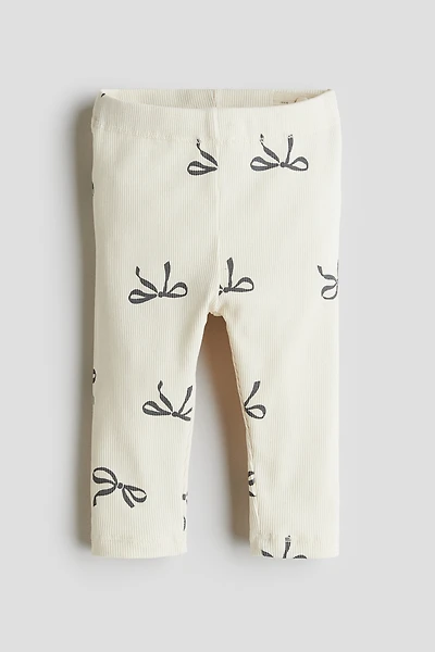 Ribbed Cotton Leggings