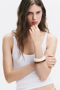Two-Tone Bangle Bracelet