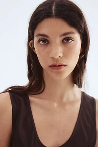 Flared satin dress