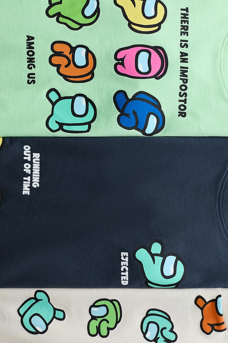 3-Pack Printed T-Shirts