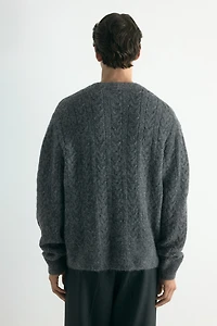 Gilet ample en laine mélangée