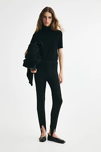 Crease-Front Stirrup Leggings