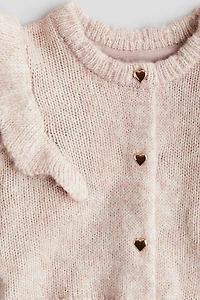 Flounce-Trimmed Cardigan