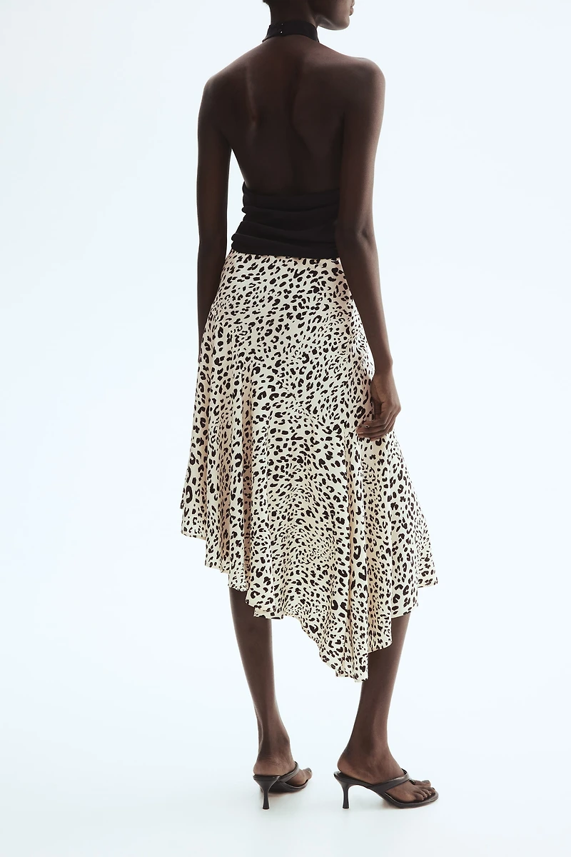 Asymmetric Viscose Skirt