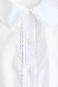 Lace-Trimmed Cotton Shirt