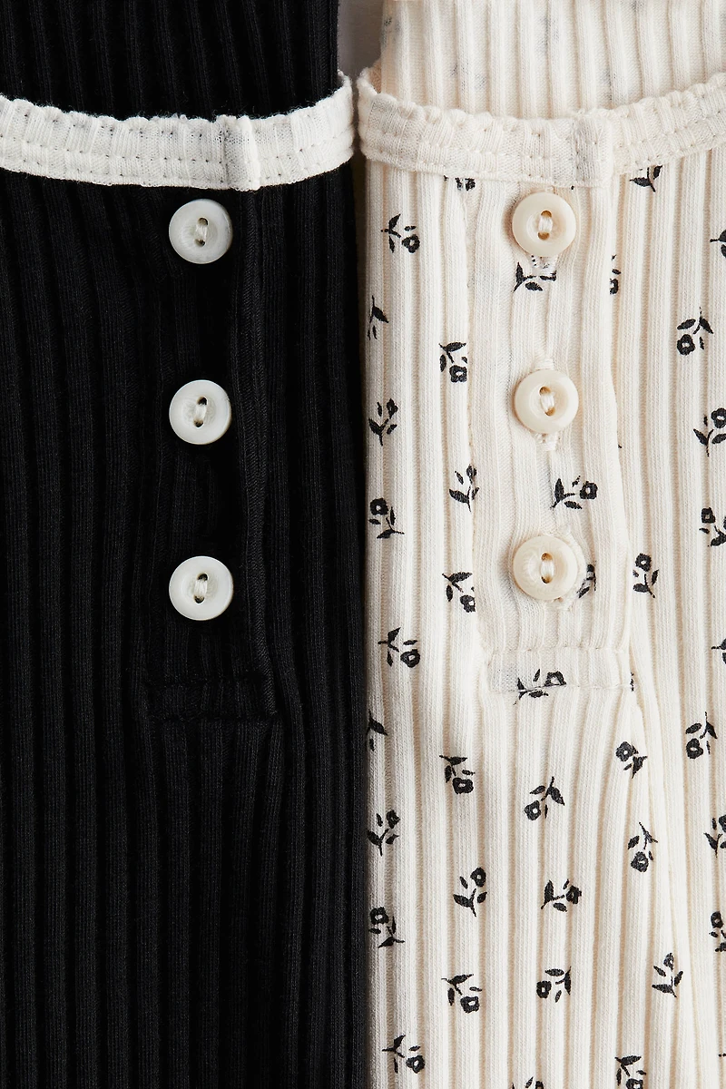 Lot de 2 hauts en coton côtelé