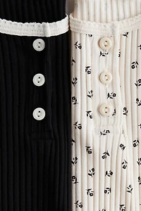 Lot de 2 hauts en coton côtelé