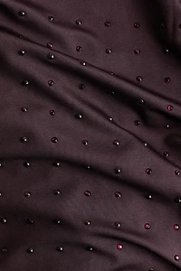 Rhinestone-Embellished Jersey Pants