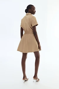 Short-Sleeved Shirt Dress