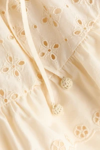 Eyelet-Embroidered Cotton Mini Skirt