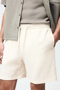 Relaxed-Fit Textured Shorts