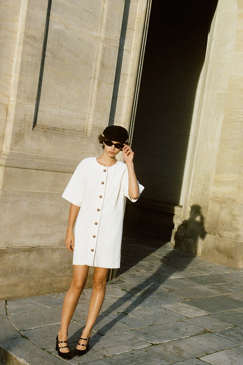 Button-Front Dress
