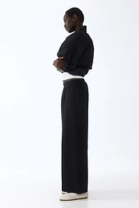 Wide-Leg Interlock Joggers