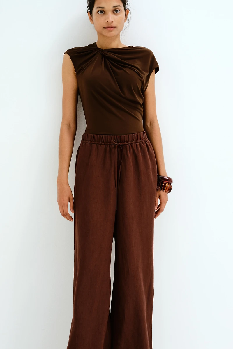 MAMA Before & After Linen-blend Pants