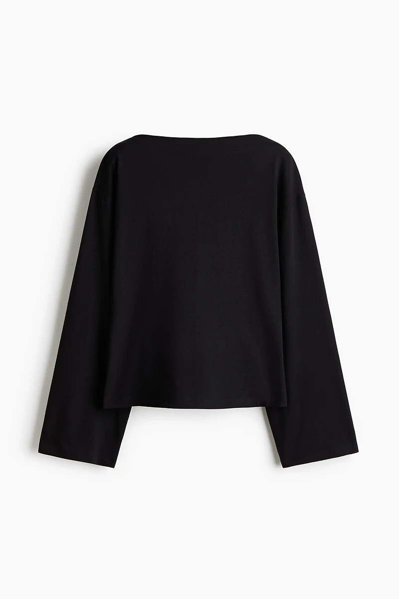 Boat-Neck Cotton Top