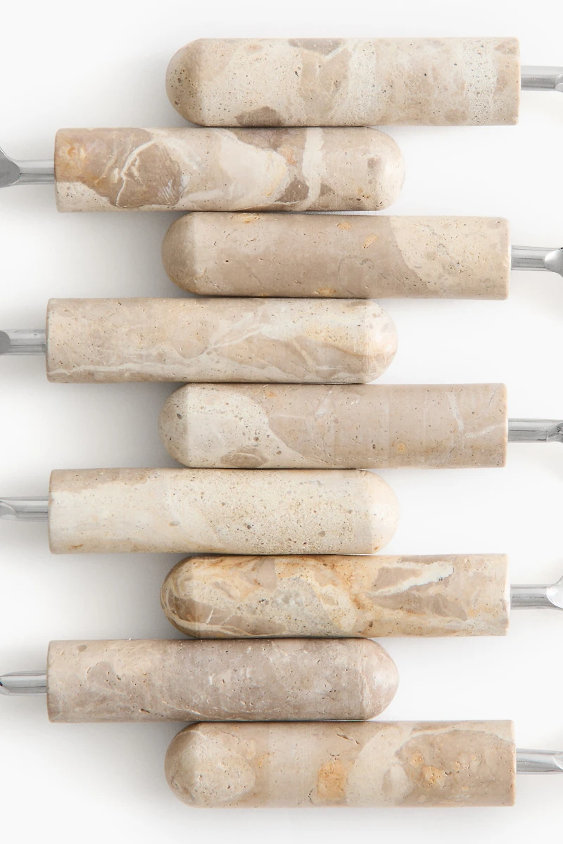 Lot de 3 couteaux à fromage en marbre