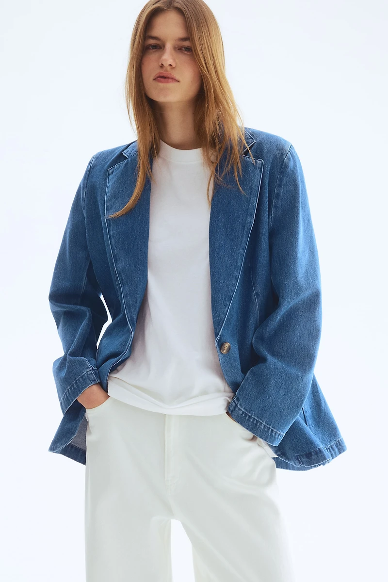 Single-Breasted Denim Jacket