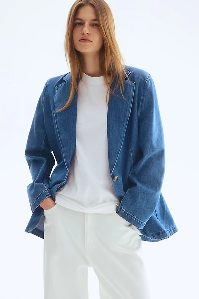 Single-Breasted Denim Jacket
