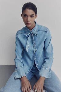 Blouse en denim avec boucle