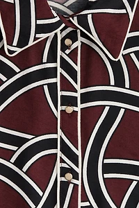 Robe à motif avec ceinture nouer