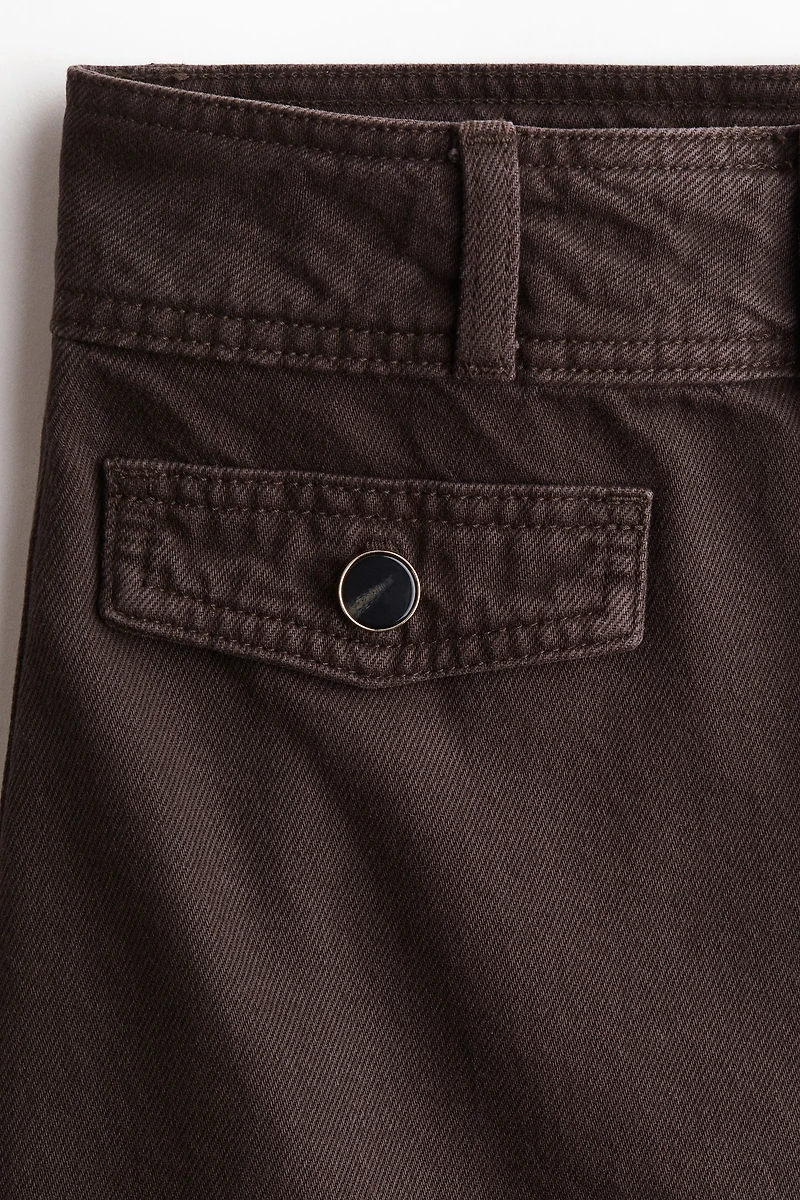 A-Line Denim Mini Skirt