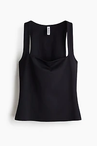 Square-Neck Jersey Top