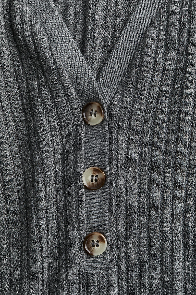 MAMA Rib-Knit V-Neck Top