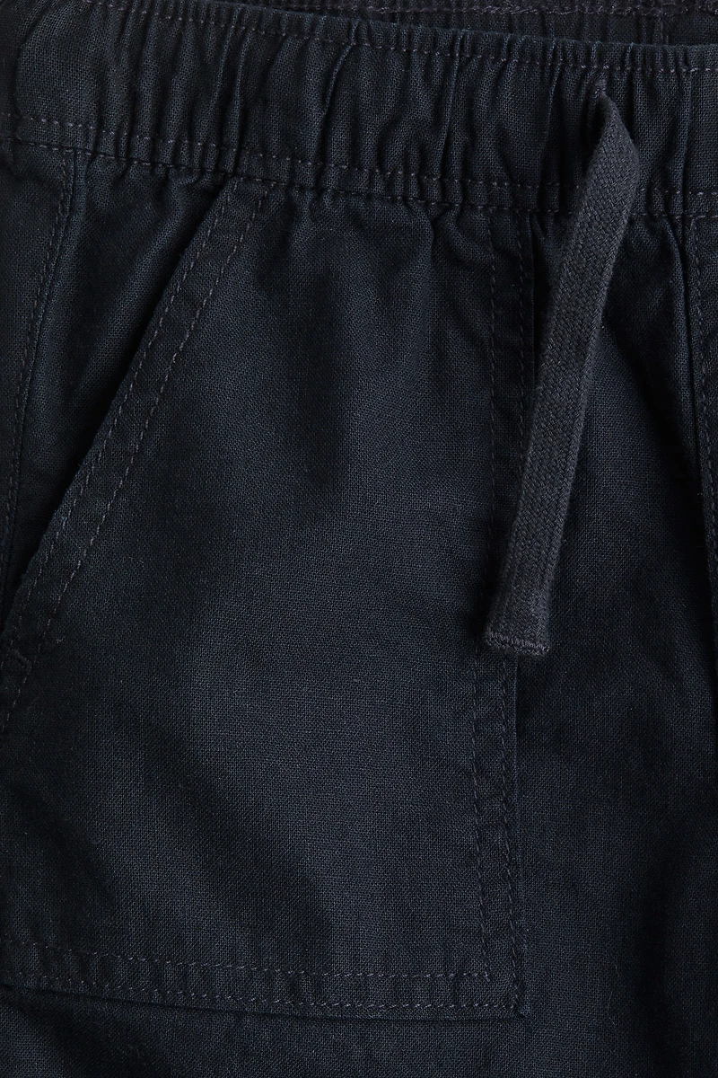 Linen-blend trousers