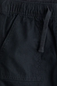 Linen-blend trousers