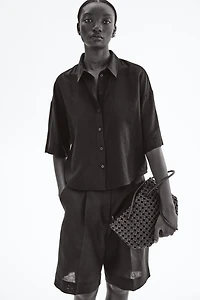Linen-Blend Shirt
