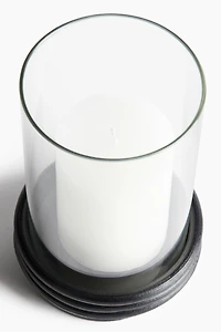Small Glass Hurricane Candle Holder