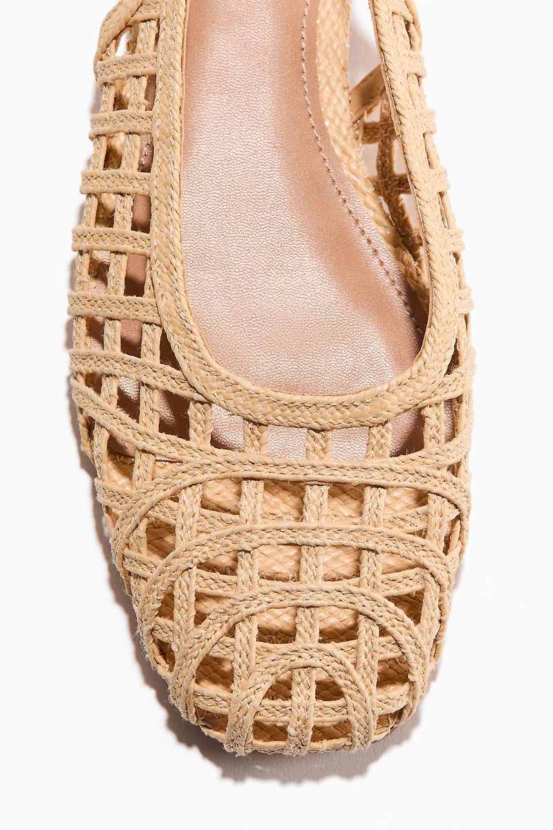 Braided-Look Slingbacks