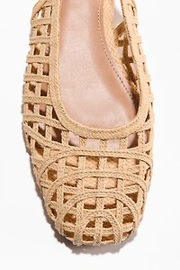 Braided-Look Slingbacks