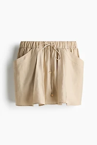 Lyocell-Blend Drawstring Skirt