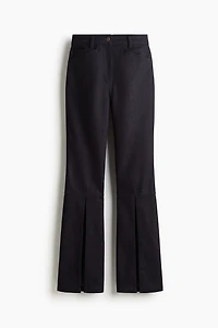 Flared Slit-Front Jeans